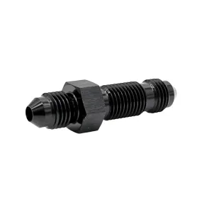 -10AN Straight Male AN Flare Bulkhead Adapter, Black Hard Anodized Aluminum