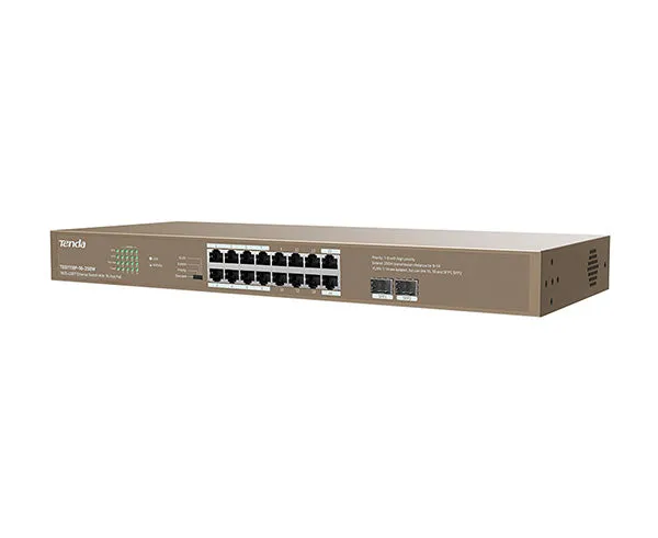 16GE 2SFP Ethernet Switch With 16-Port PoE