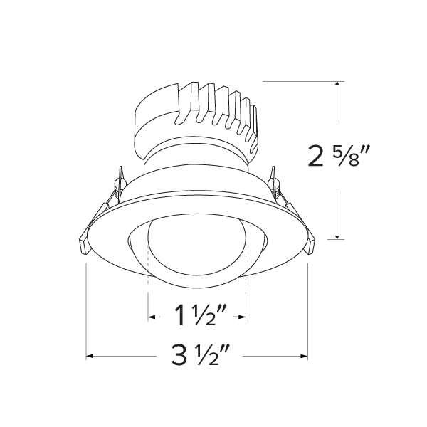 2 in Canless Round Gimbal