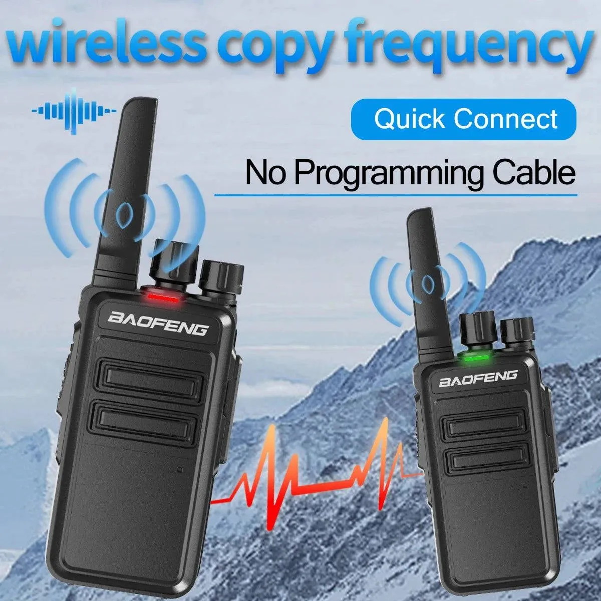 2/4 PCS Baofeng AR-12 Mini Walkie Talkie Wireless Copy Frequency UHF Type-C Long Range Ham Two Way Radio For Hunting Camping