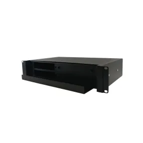 2U 19" Rackmount FDU with Slide Out  (holds 4 panels) (Non-LGX) - Black