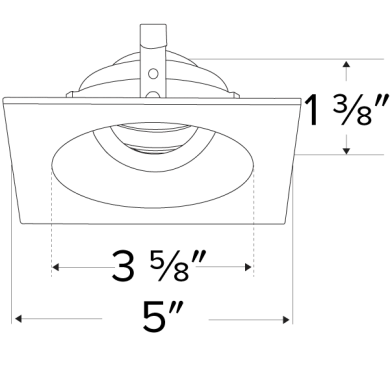 3 and 4 in Koto Square Adjustable Gimbal Trims