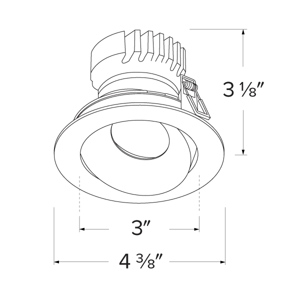 3 in Canless Round Directional Gimbal