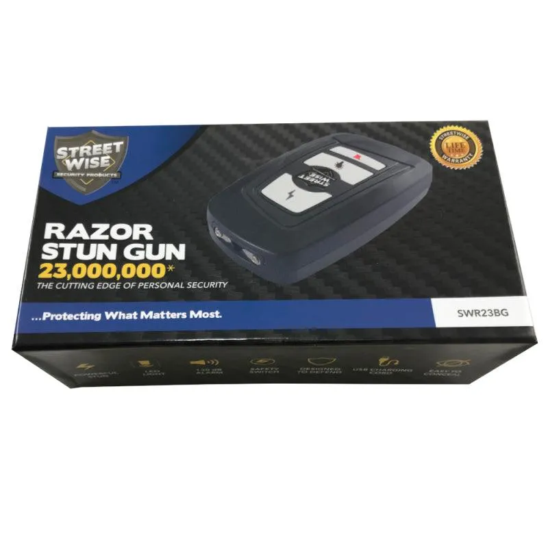 6) Units Razor Stun Gun 23,000,000 Volts with Built In Loud Alarm