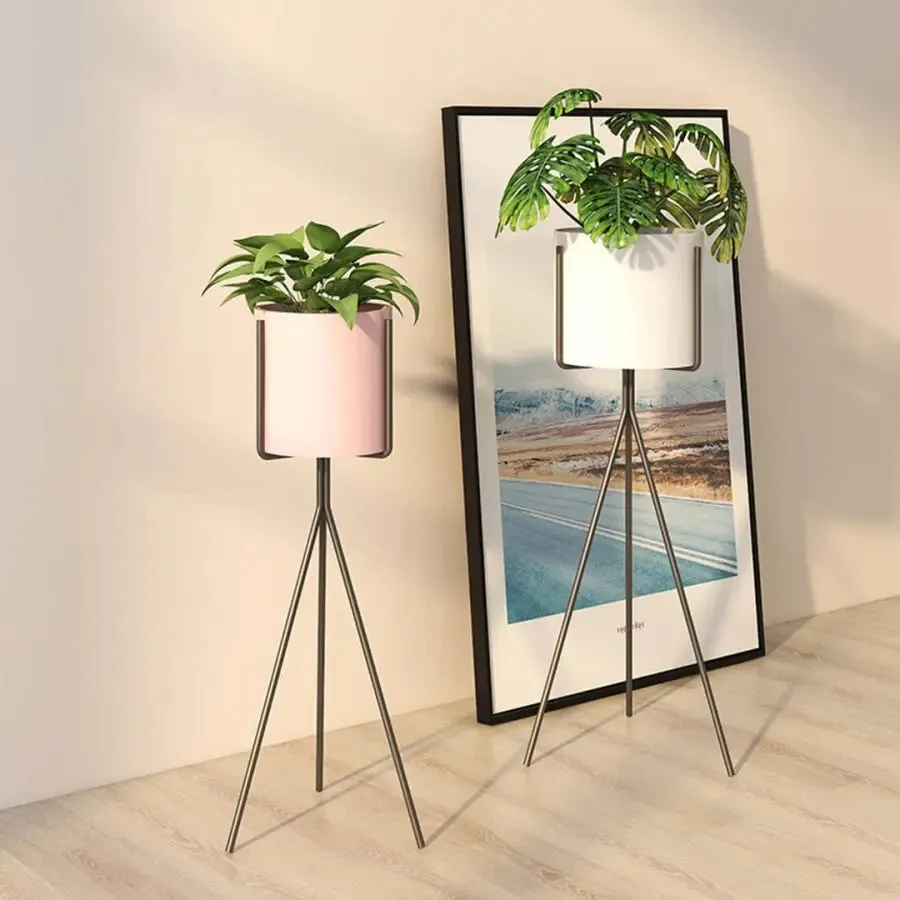 70cm Black & White Tripod Plant Stand