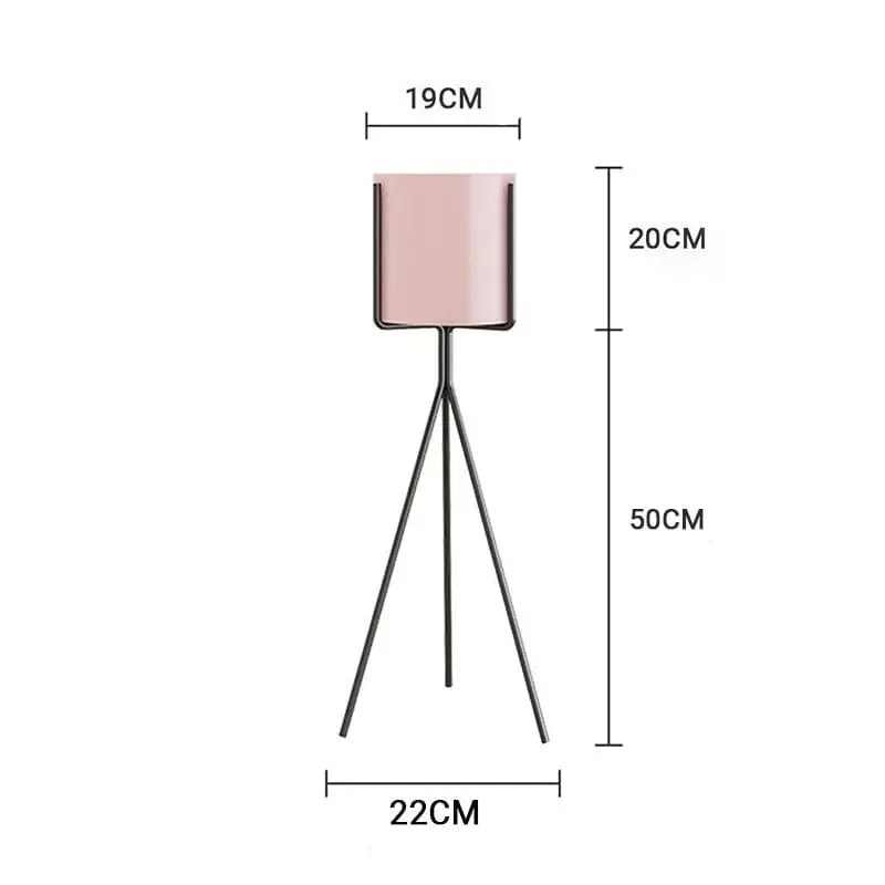 70cm Tripod Pink & Black Plant Stand