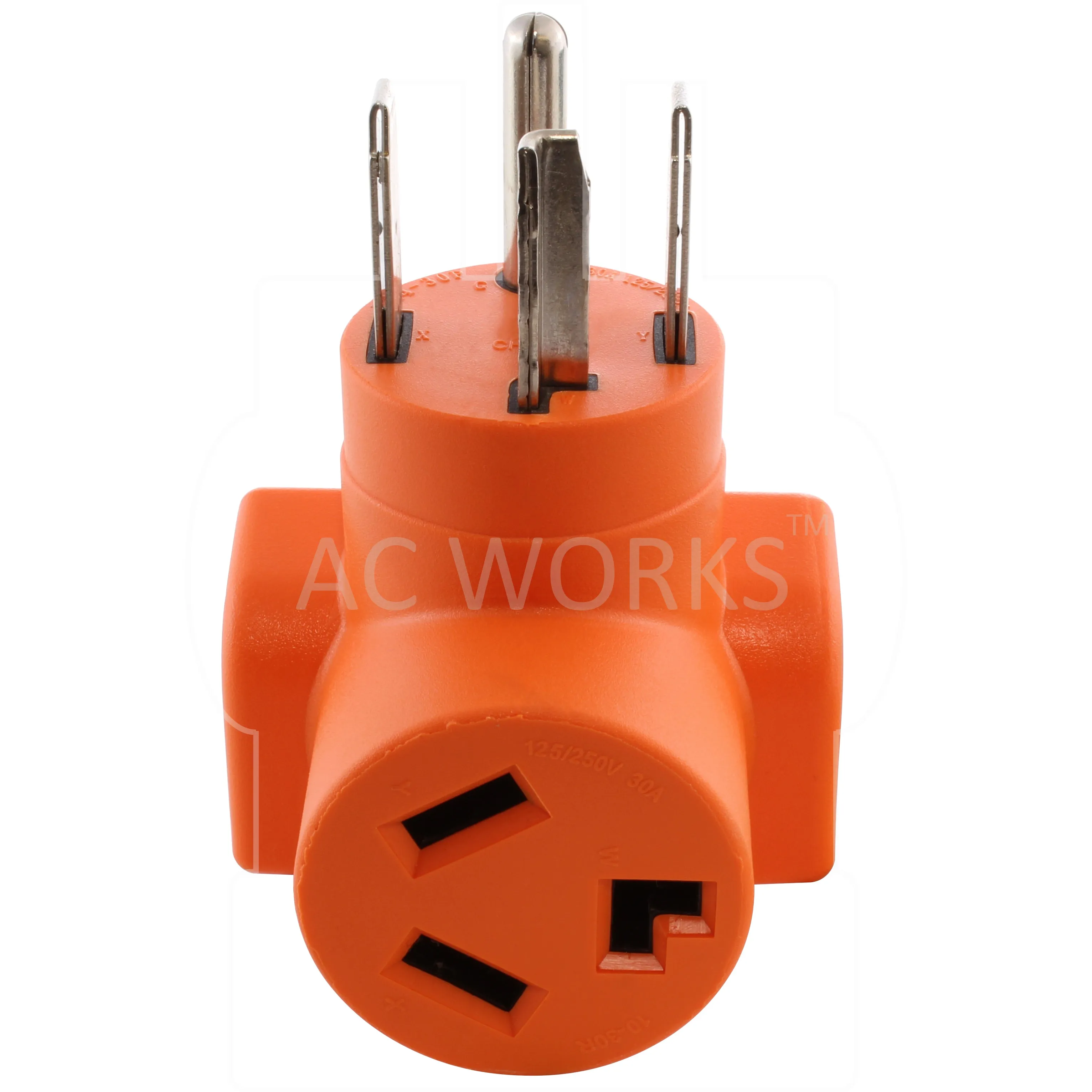 AC WORKS® [AD14301030] 4-Prong NEW Dryer Plug to 3-Prong OLD Dryer Socket Adapter