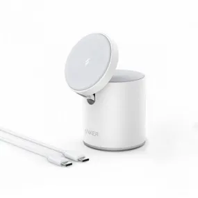 Anker 623 MagGo 2-in-1 Wireless Charging Station (White)