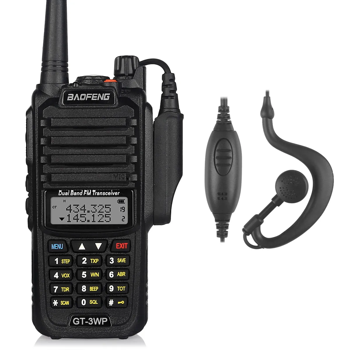 Baofeng GT-3WP Waterproof Two Way Radio   Speaker Mic [DISCONTINUED]