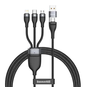 Baseus 3in1 USB / USB Type C - USB Type C / Lightning / Micro USB Cable (5 A - 100 W / 20 W / 18 W) 1.2 m Power Delivery Quick Charge (CA2T3-G1)