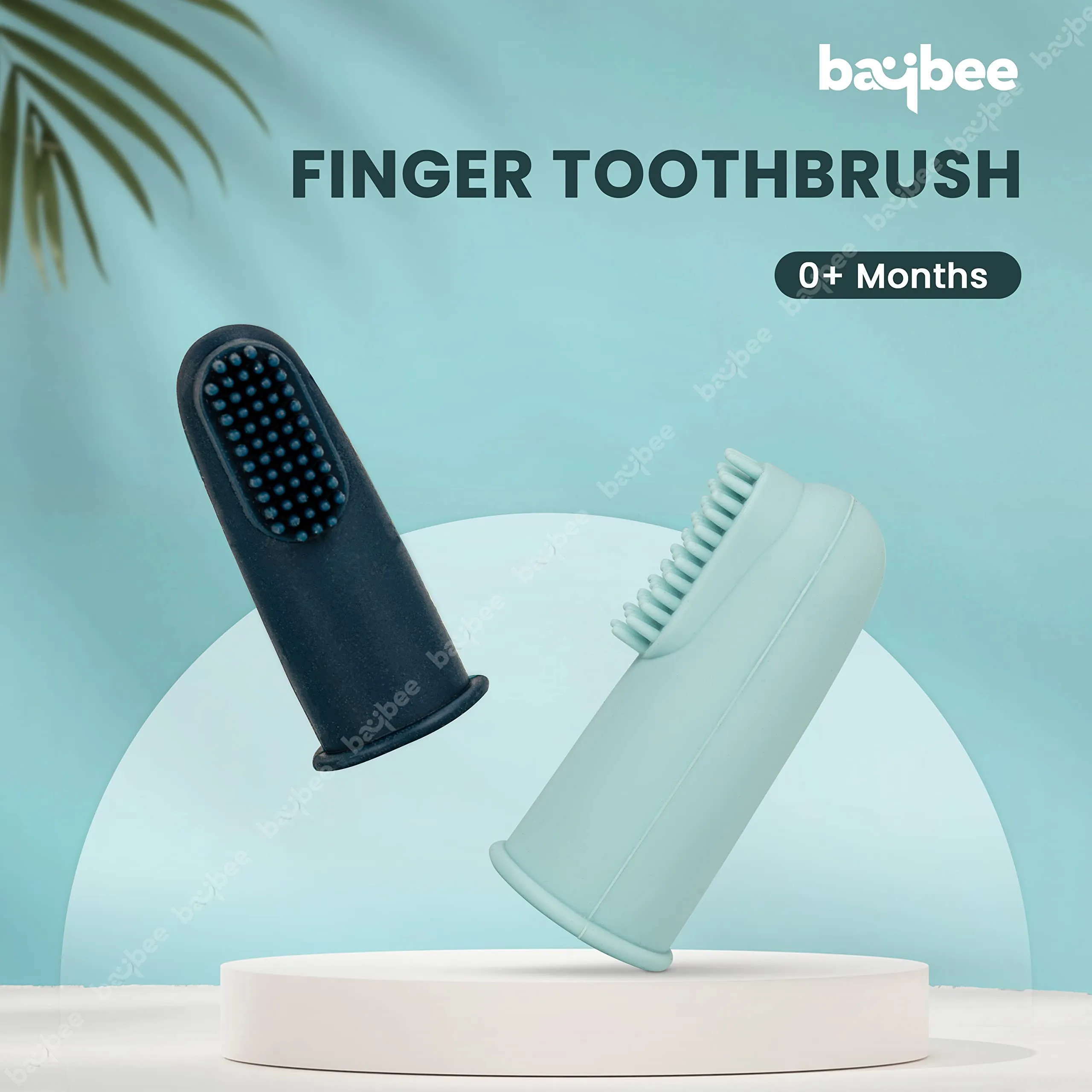 BAYBEE Silicon Baby Finger Toothbrush with Super Soft Bristles Food Grade BPA Free