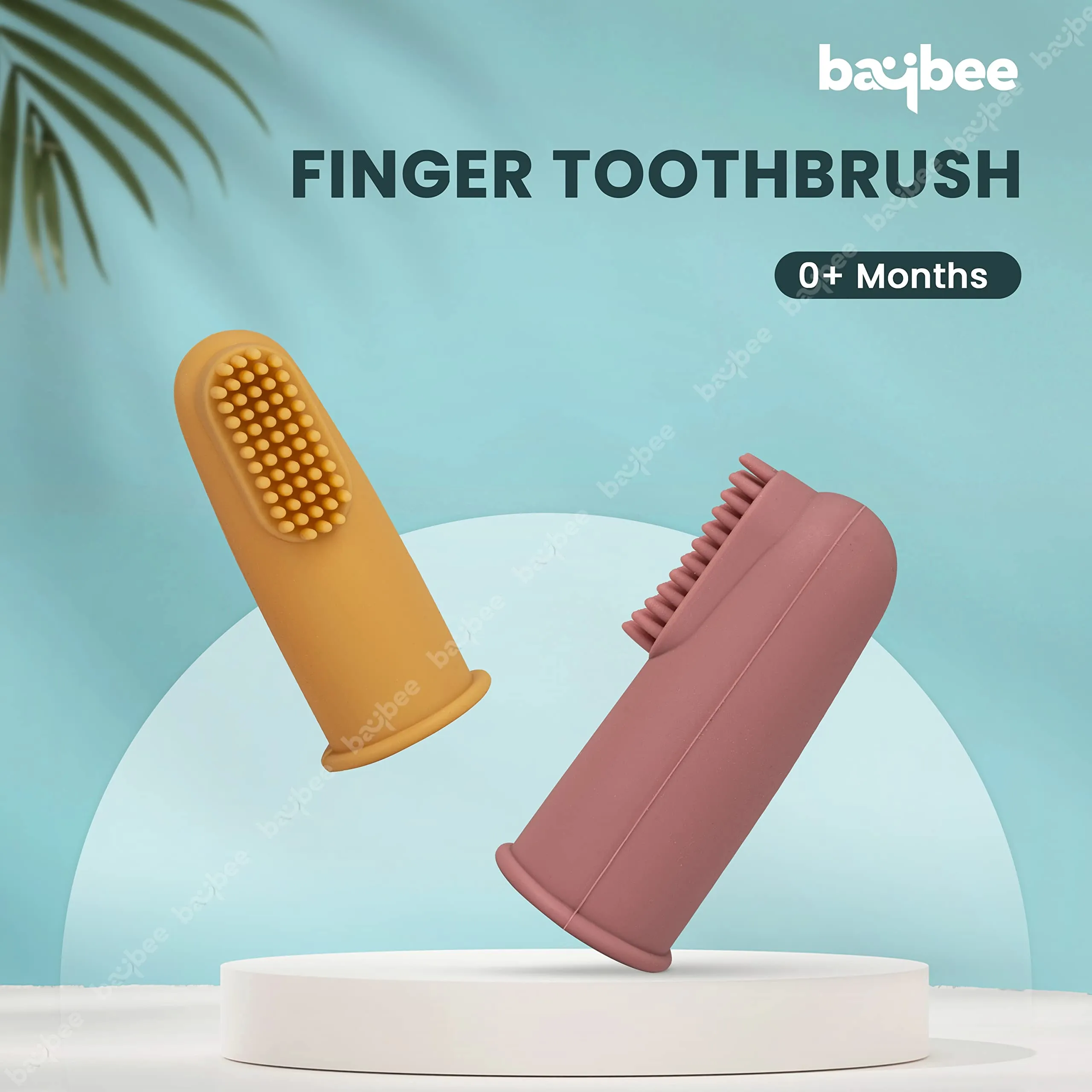 BAYBEE Silicon Baby Finger Toothbrush with Super Soft Bristles Food Grade BPA Free