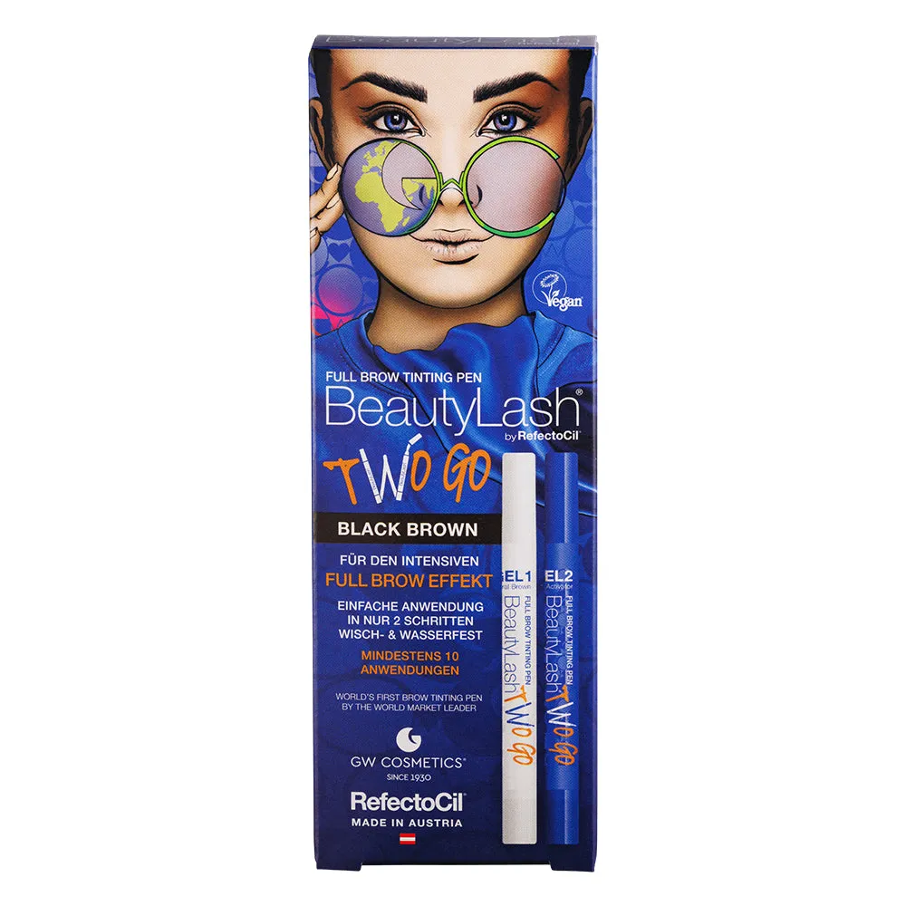 BeautyLash by Refectocil Two Go Full Brow Tinting Pen - Black Brown