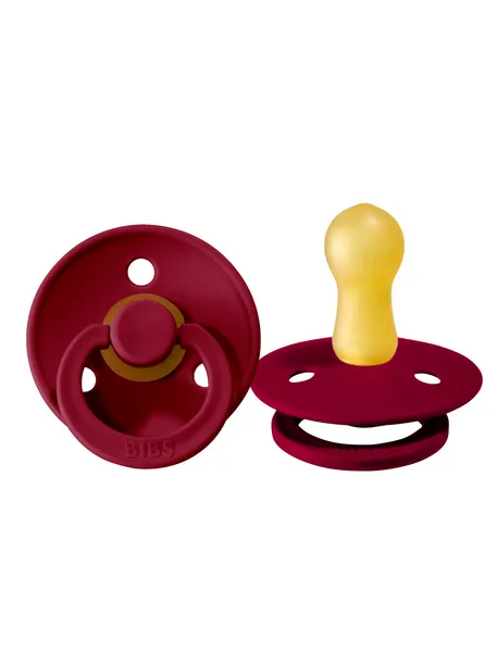 BIBS Original Colour Latex Pacifier 2-Pack - Size 1 (0-6 Months)- Select Color