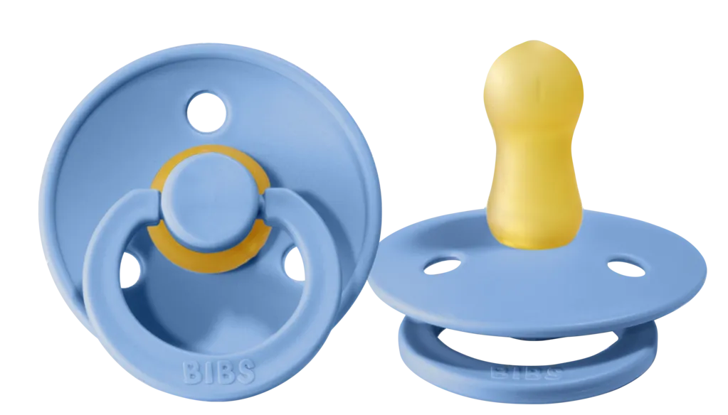 BIBS Original Colour Latex Pacifier 2-Pack - Size 1 (0-6 Months)- Select Color