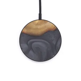 Circle Wood Resin Wireless Charger - Clare (Pure Black, 604068)