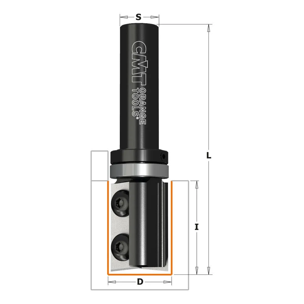 CMT 656.691.11 - 3/4" x 1-1/8" Insert Carbide Pattern Router Bit - 1/2" Shank