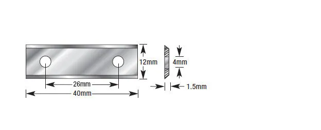 CNC Insert Knife | 40 x 12 x 1.5mm | ICK-40 | 738685305409