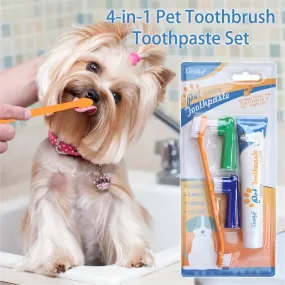 Complete Pet Dental Care Kit Toothbrush Toothpaste and Finger Cover