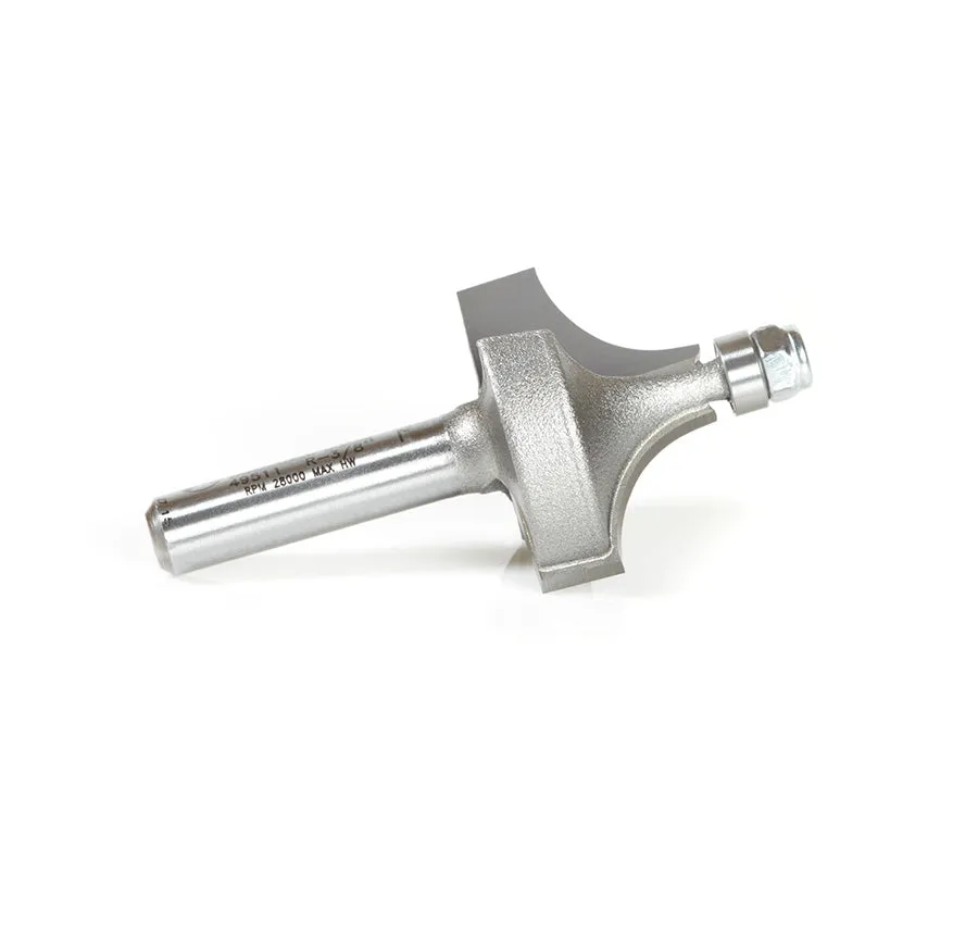 Corner Rounding Router Bit | 3⁄8 Radius x 1 Dia x 5⁄8 x 1⁄4"Shank | 49511 | 738685495117