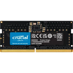 Crucial - Ddr5 - Module - 8 Gb - So-Dimm 262-Pin - 4800 Mhz / Pc5-38400 - Cl40 - 1.1 V - Unbuffered - Non-Ecc