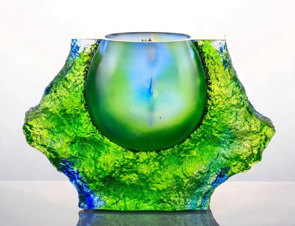 Crystal Vessel, Ding Cauldron, Joyful in Life, Joy in Nature