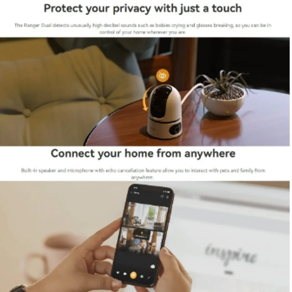 Dahua Imou Ranger Dual Up to 5MP Wireless IP Camera CCTV Pan & Tilt Smart With AI Human Detect Siren 2 Way Talk