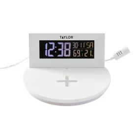 Digital Mood Light Weather Station with Wireless Cell Phone Charging Pad