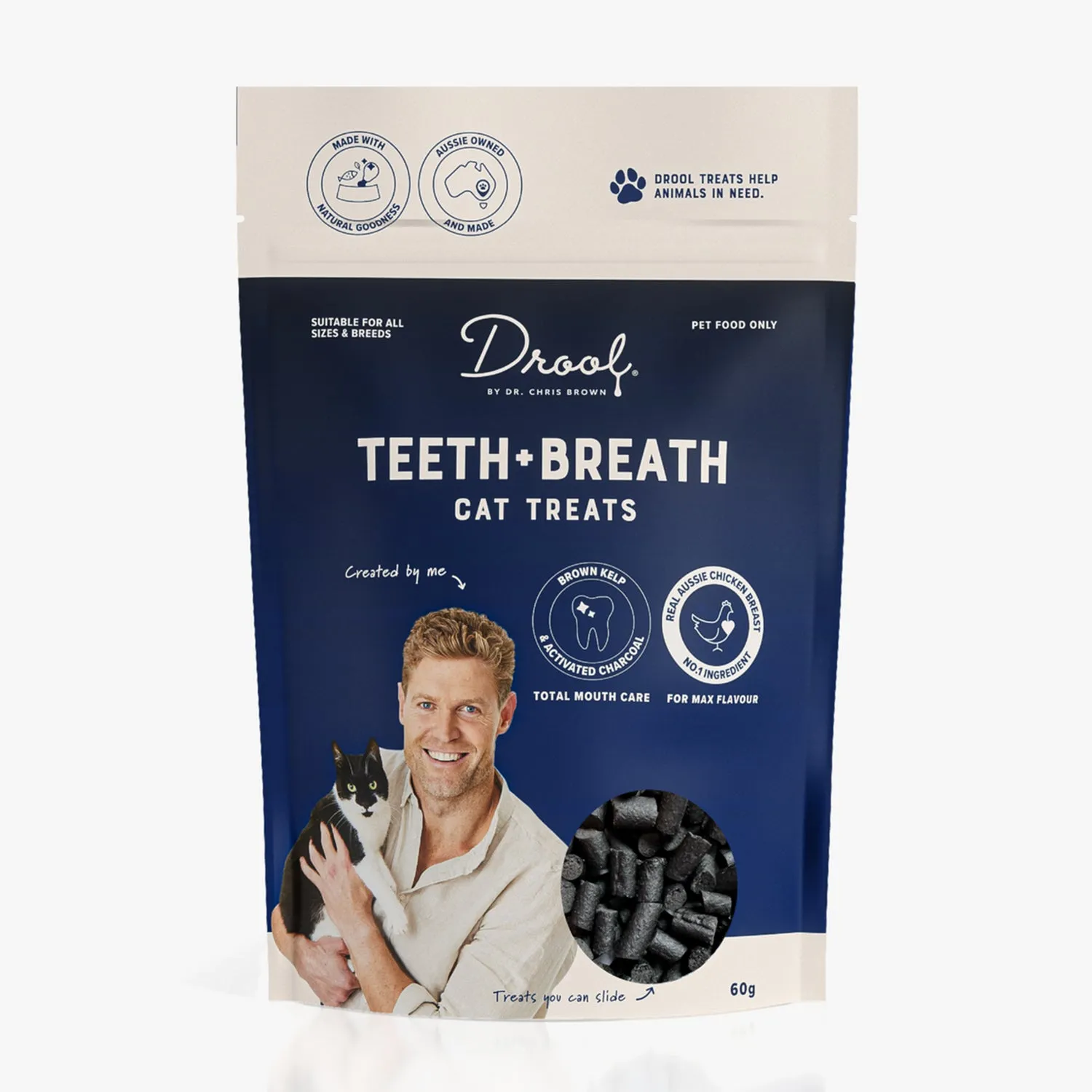 Drool By Dr Chris Brown Teeth   Breath Cat Treats 60g