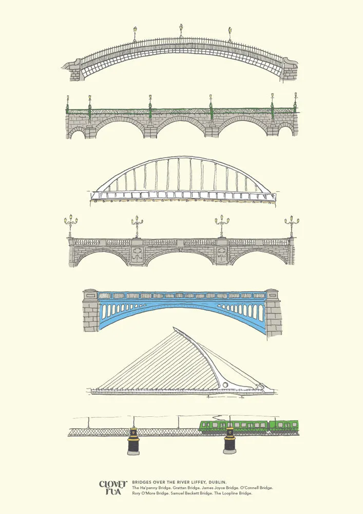 Dublin Bridges Print