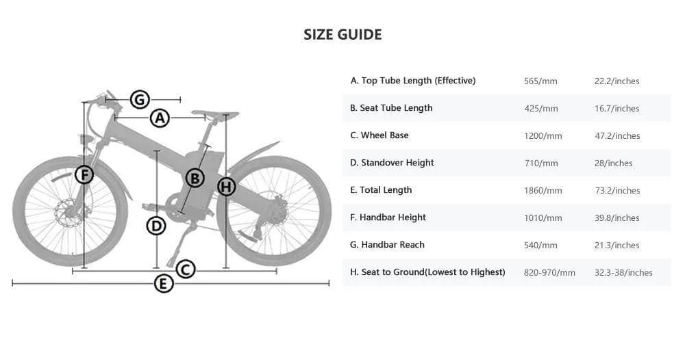 Ecotric Seagull 26" 48V 1000W Electric Mountain Bike