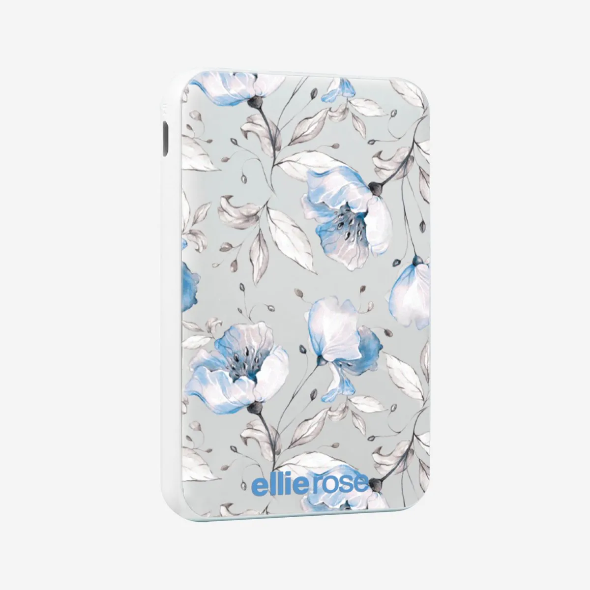 Ellie Rose - Power Bank Charger - Blue Floral