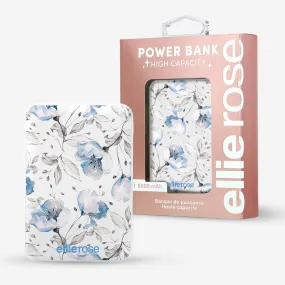 Ellie Rose - Power Bank Charger - Blue Floral