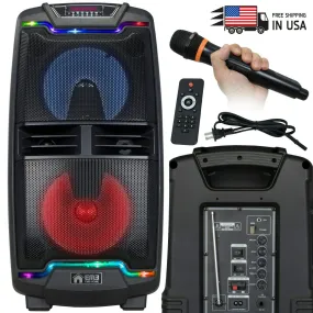 EMB PKL208BT 1000 Watt Rechargeable DJ PA Speaker w/MIC, USB, SD, Bluetooth