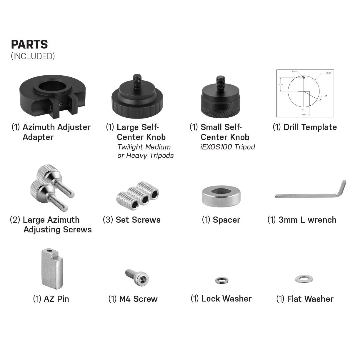 Explore Scientific iEXOS-100 Azimuth Adjuster Adapter