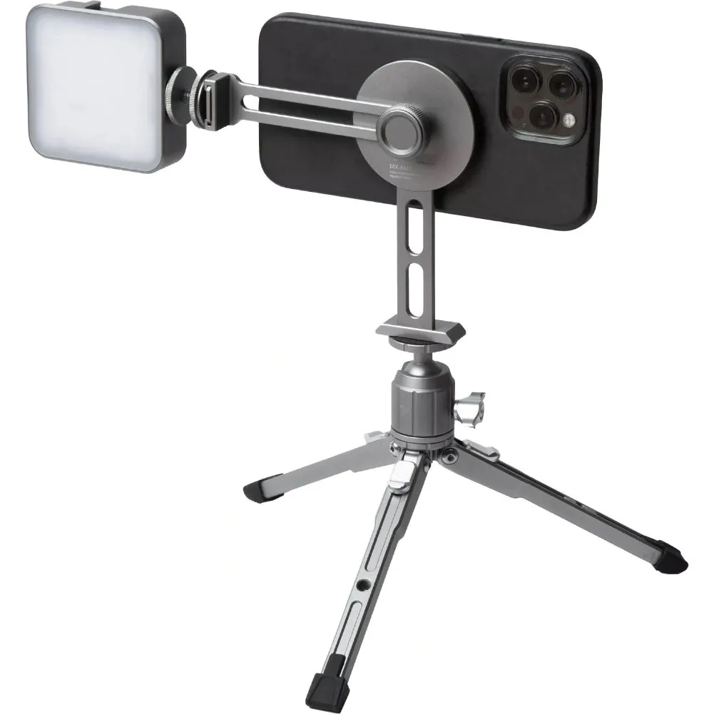 Explorer MX-KIT Magnetic Tripod Phone Mount for MagSafe with Table Top Tripod and LED