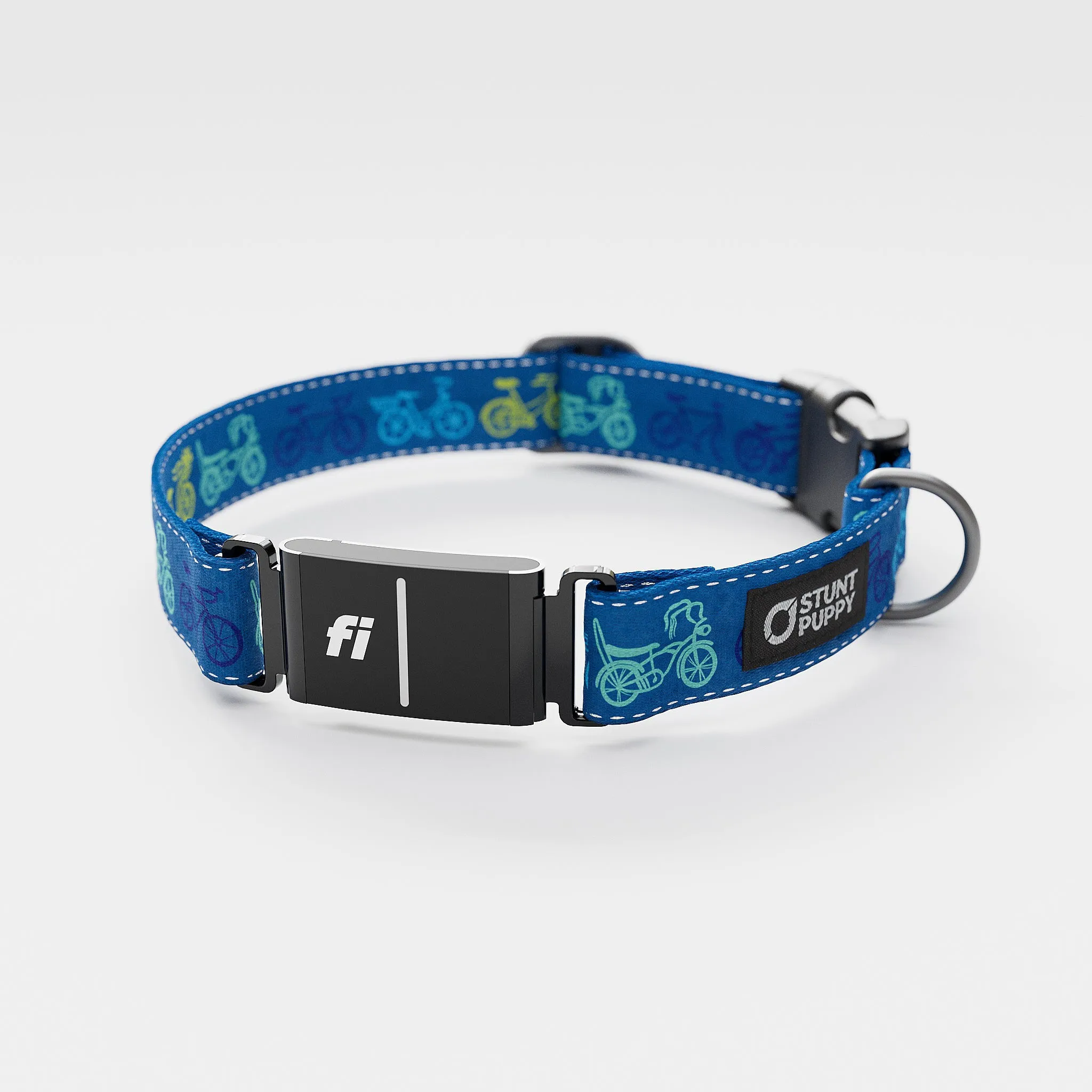 Fi GPS Included Jill Kittock Bikes Blue Everyday Collar (6 month subscription)