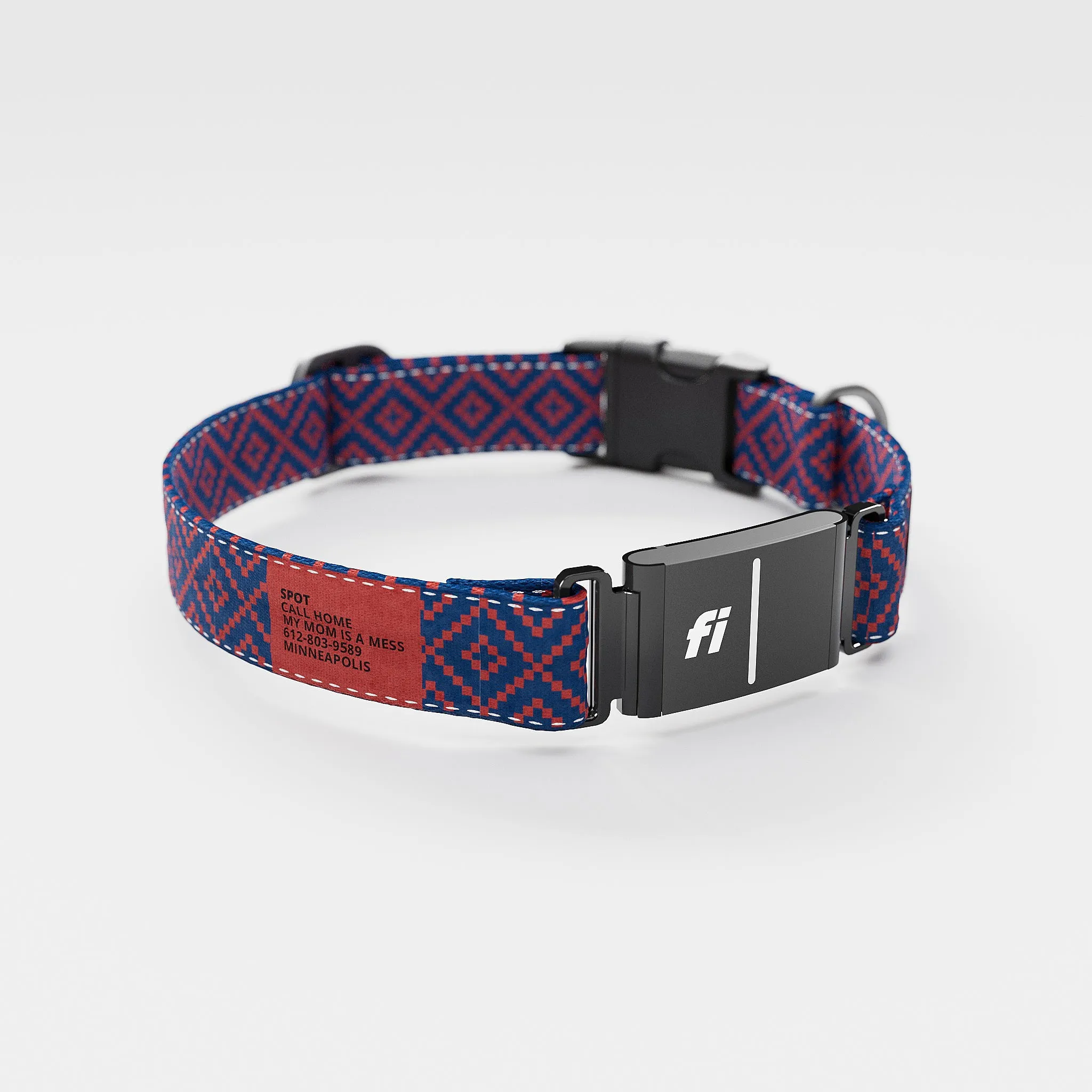 Fi GPS Included Pixie Blue Red Everyday Collar (6 month subscription)