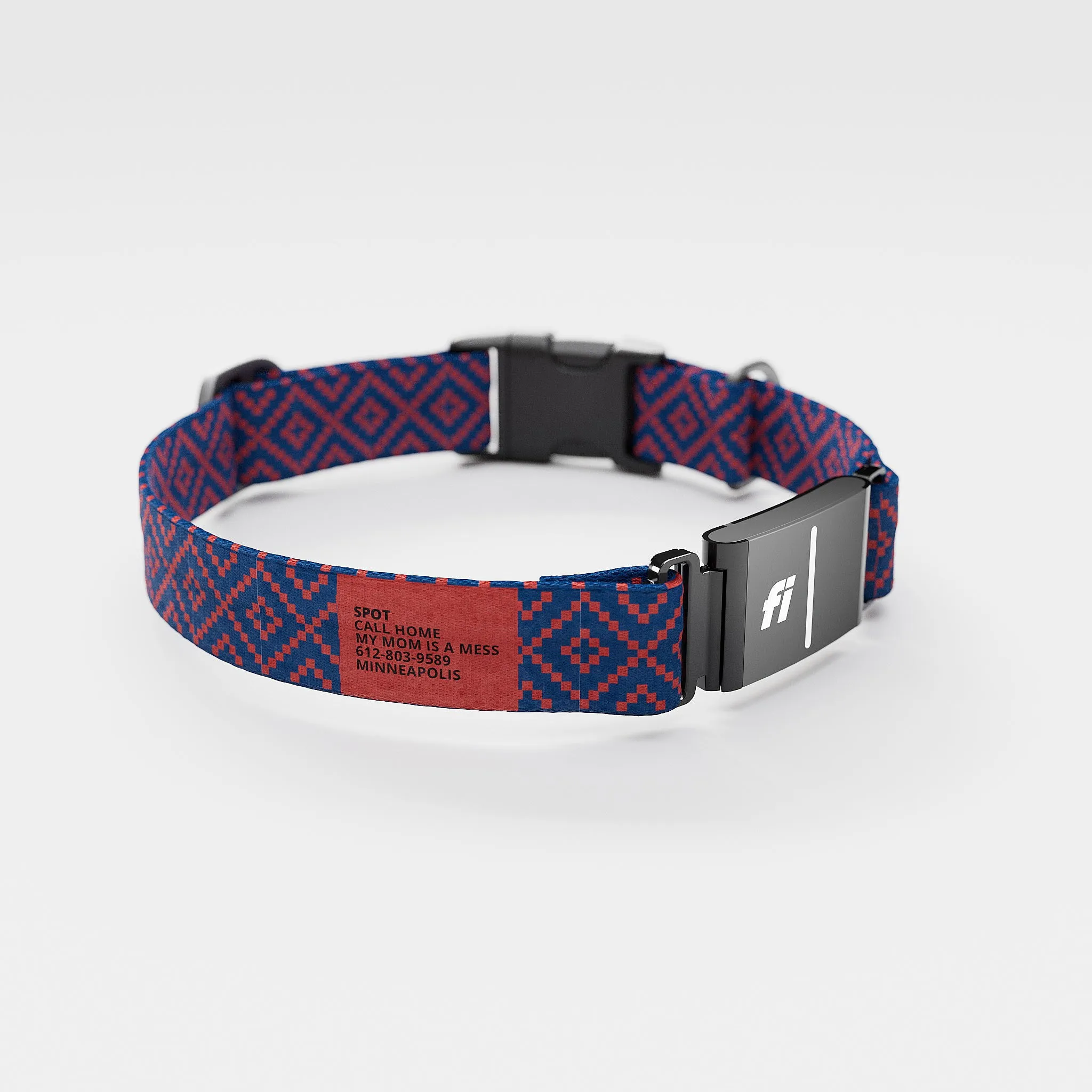 Fi GPS Included Pixie Blue Red Everyday Collar (6 month subscription)