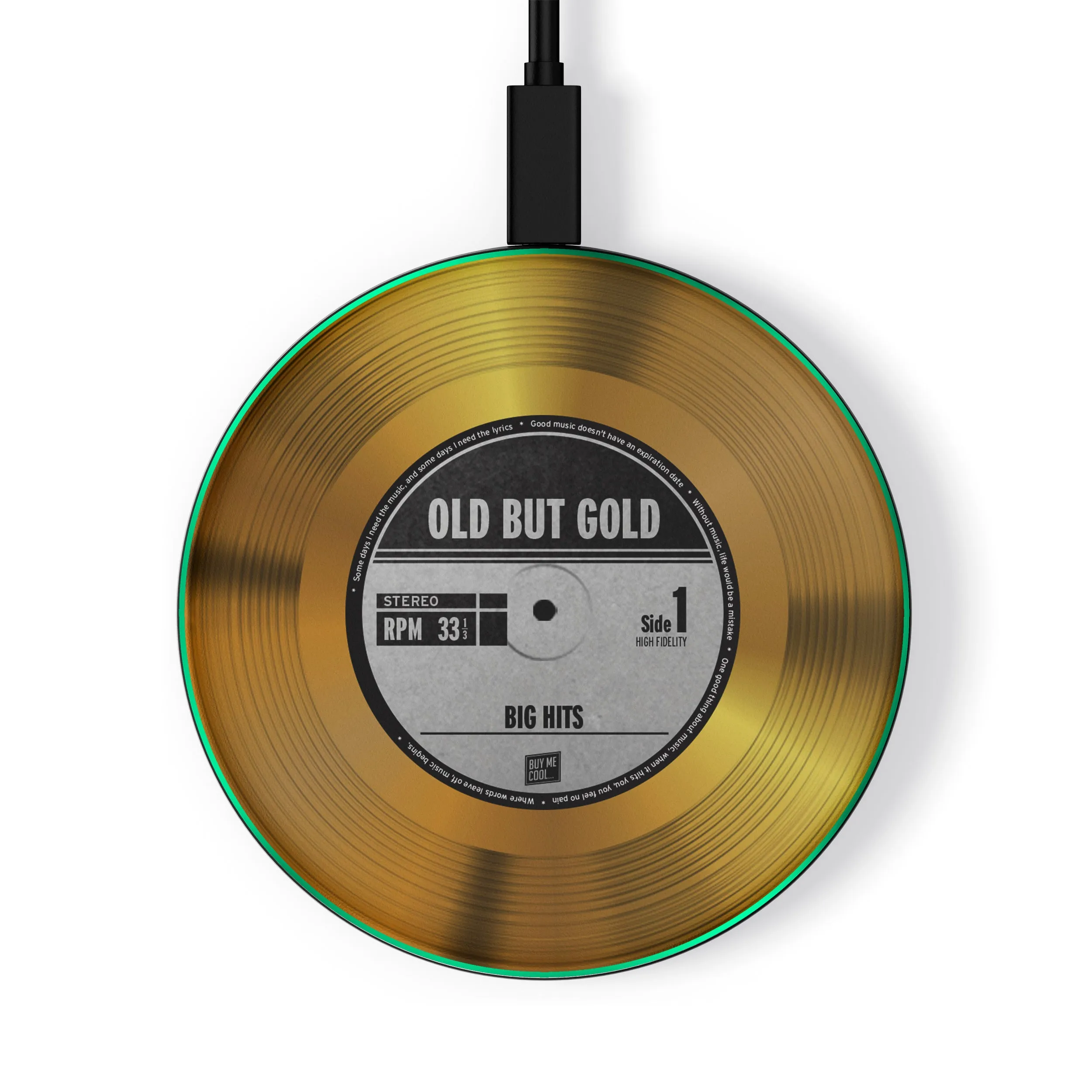 Gold Record - Wireless Charger