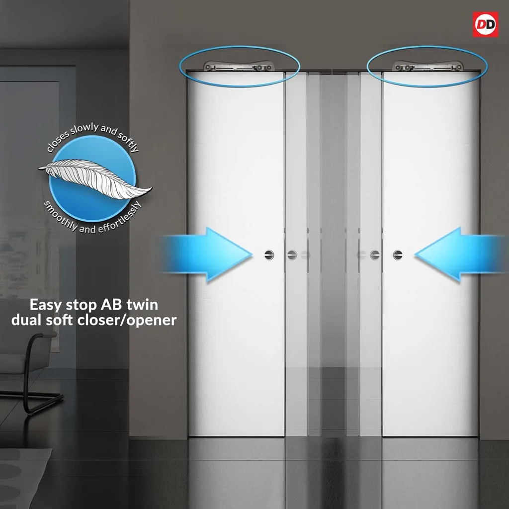 Handmade Eco-Urban® Isla 6 Panel Double Absolute Evokit Pocket Door DD6429 - Colour & Size Options