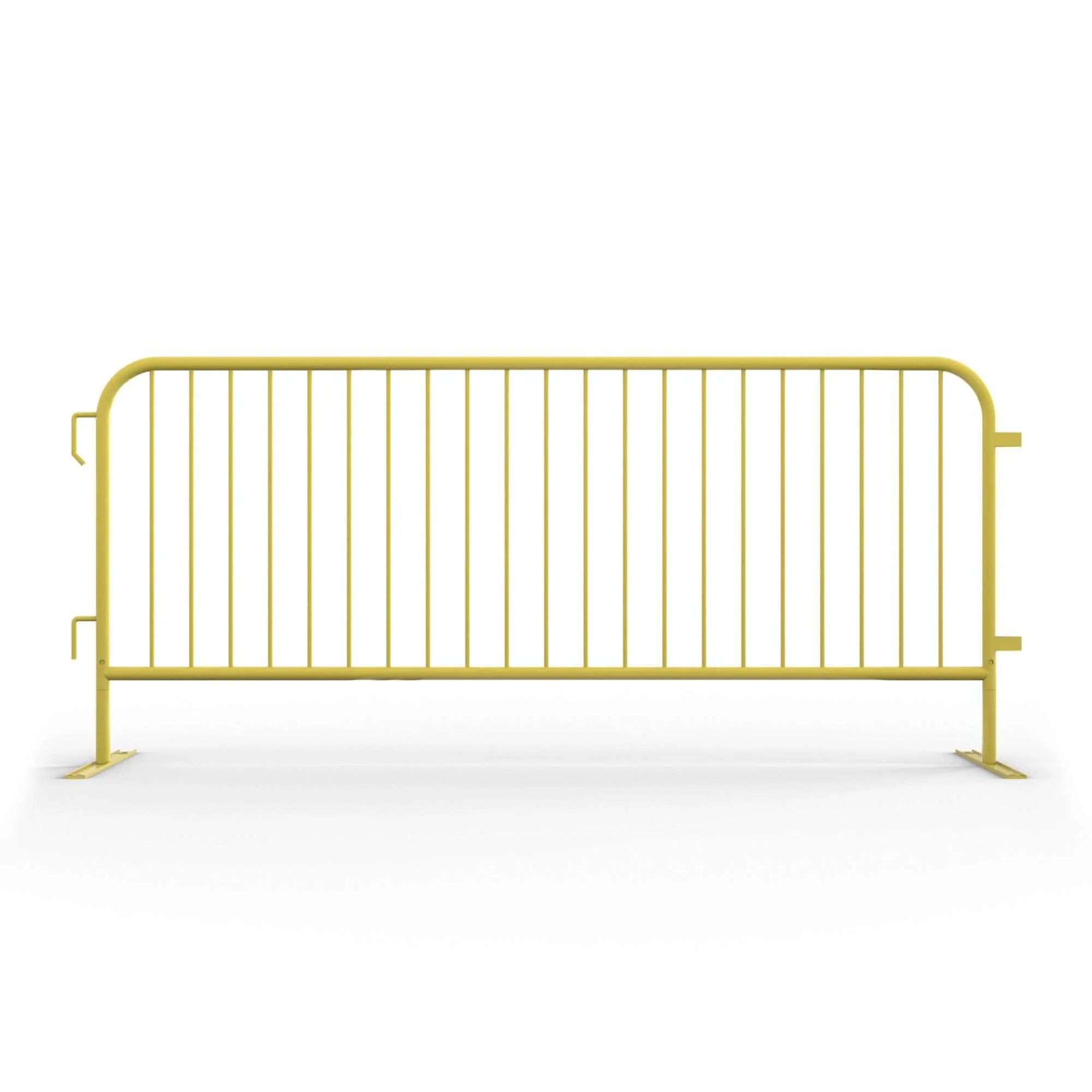 Heavy Duty Interlocking Steel Barricade, 8.5 Ft., Safety Yellow - Angry Bull Barricades