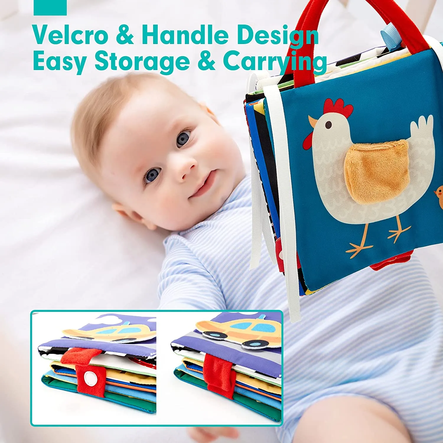 High Contrast Tummy Time Baby Books