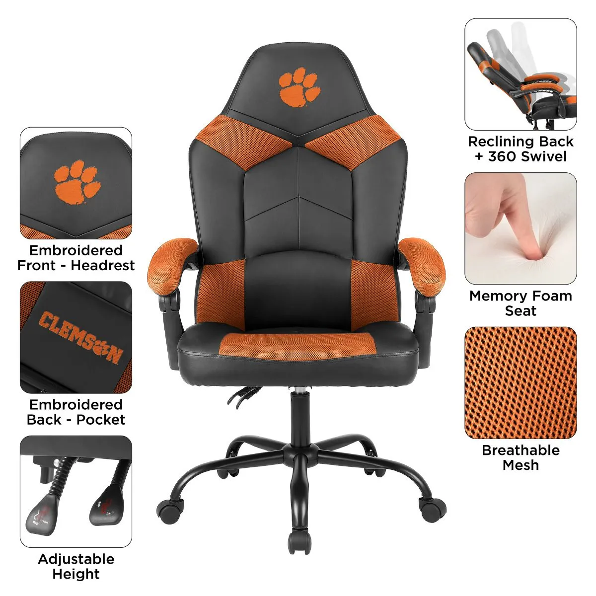 Imperial Clemson Tigers Oversized Office Chair