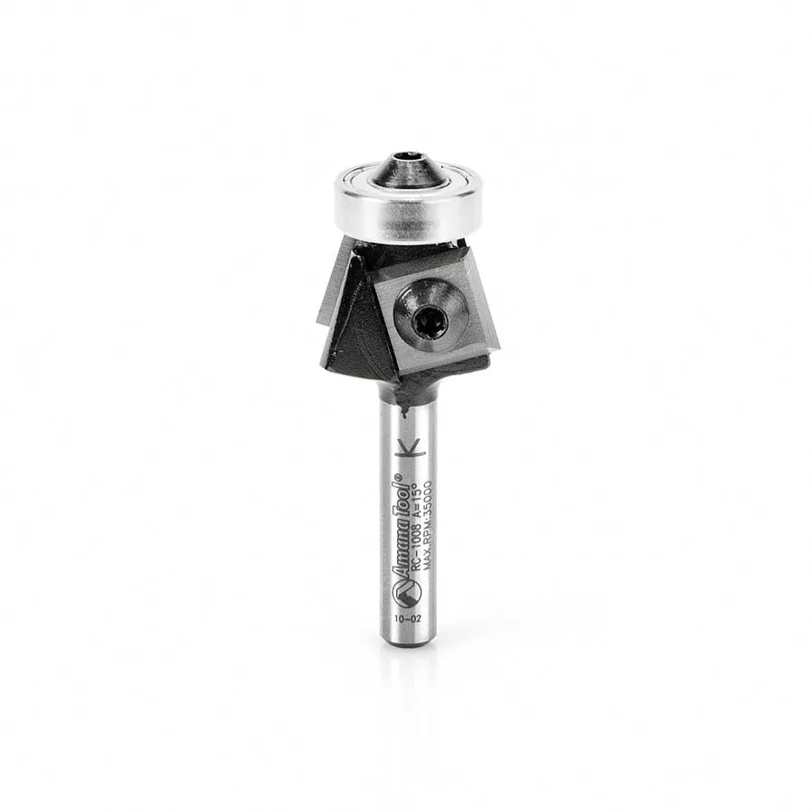 Insert Bevel Trim Router Bit | 15°x 13⁄16 Dia x 7⁄16 x 1⁄4" Shank | RC-1008 | 738685210086