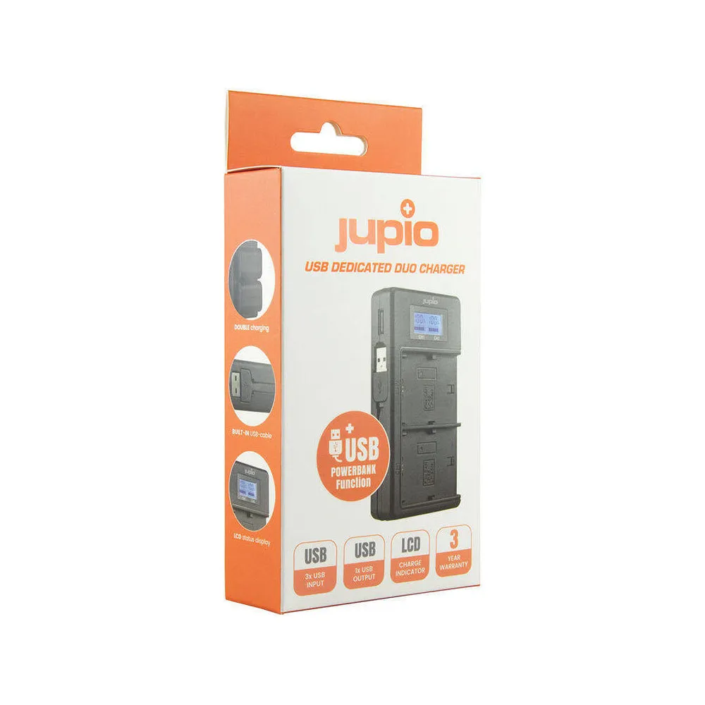 Jupio Dedicated Duo USB Charger with LCD For Canon LP-E17 Batteries