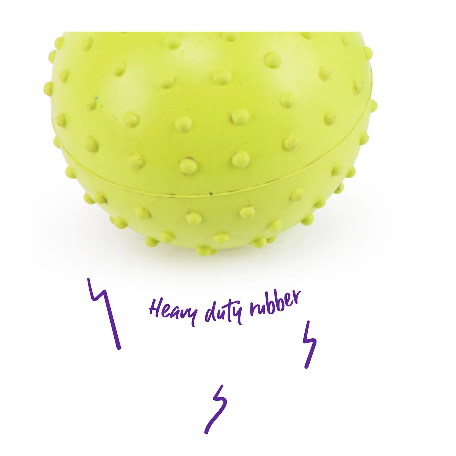 Kazoo Super Strong Studded Rubber Ball Assorted Dog Toy