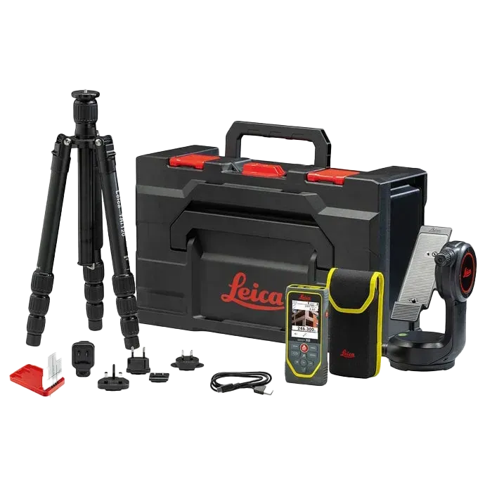 Leica Disto X6 Laser Distance Meter P2P Kit- Incl. DST 360-X Adapter & TRI 120   Case