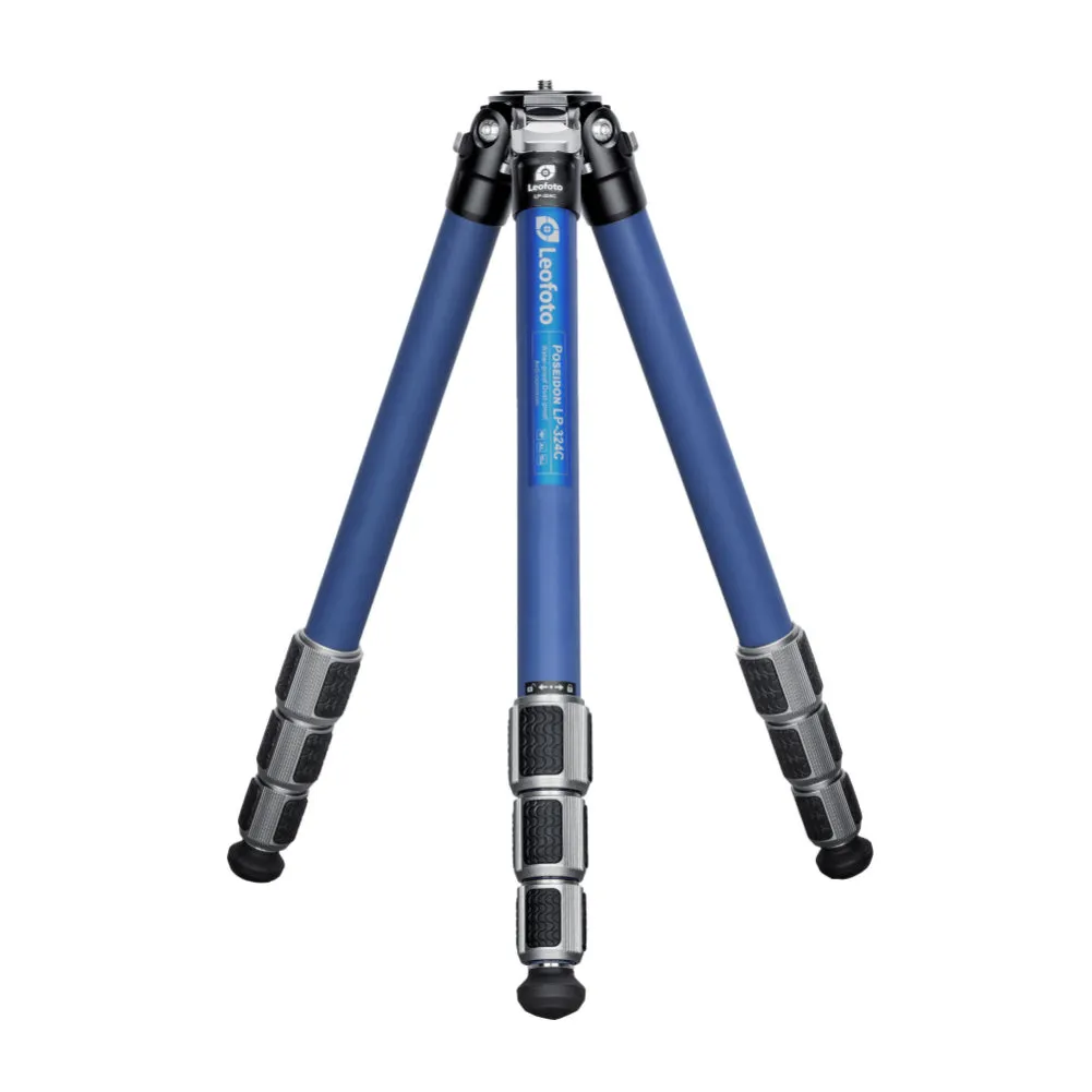 Leofoto LP-324C Poseidon Series 4 Section Water Resistant Carbon Fibre Tripod with Blue LH-40LR Ball Head