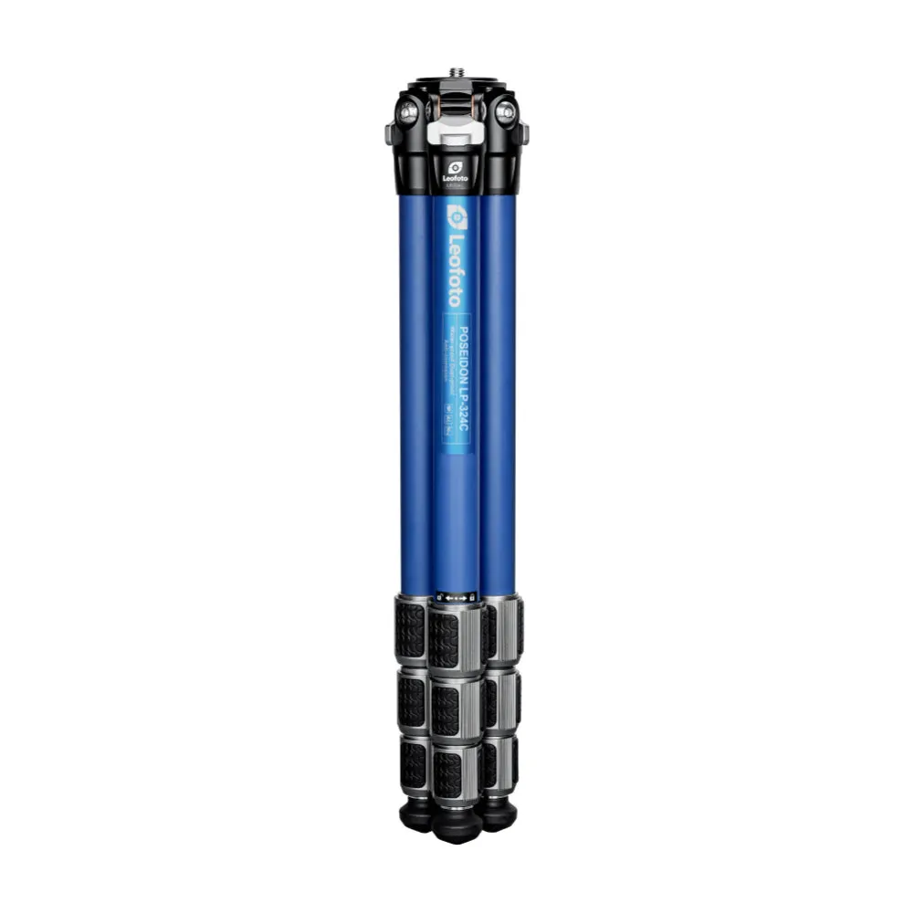 Leofoto LP-324C Poseidon Series 4 Section Water Resistant Carbon Fibre Tripod with Blue LH-40LR Ball Head